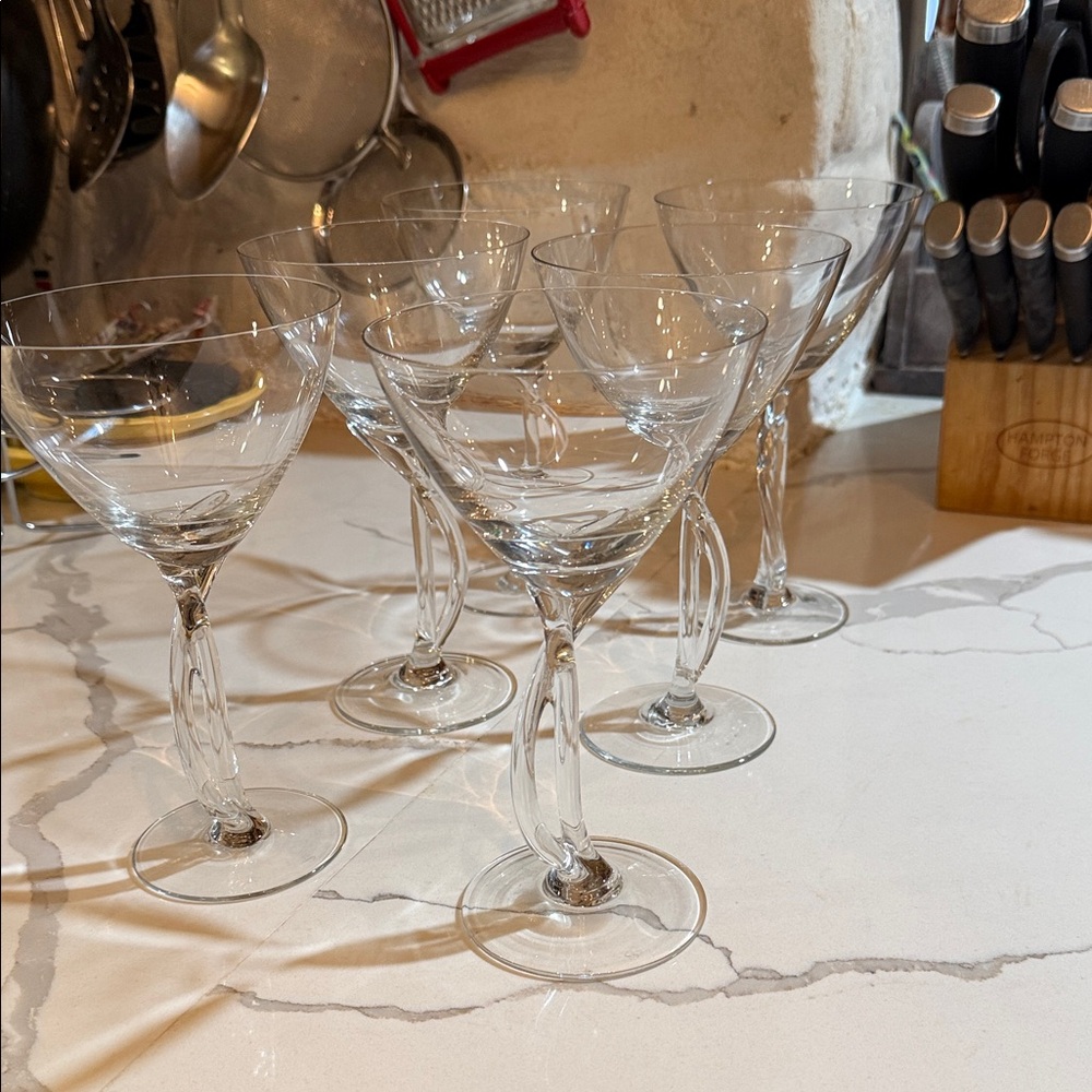 French made Martini Glasses